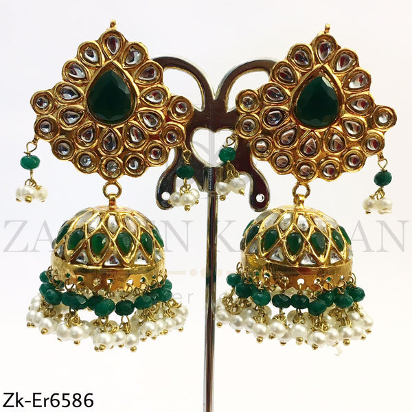 Kundan jhumkis