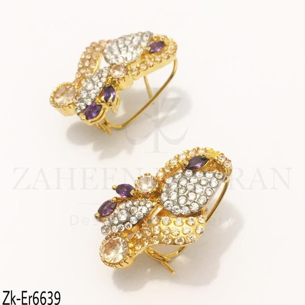 Amethyst zirconian studs