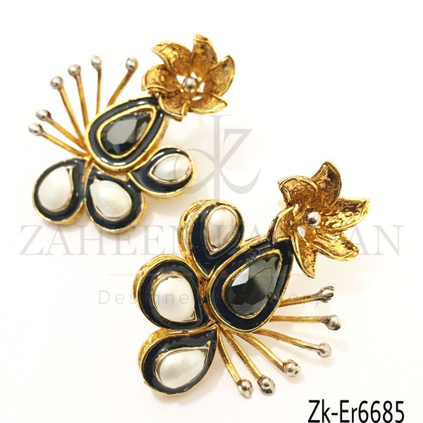 Floral Meena Earrings