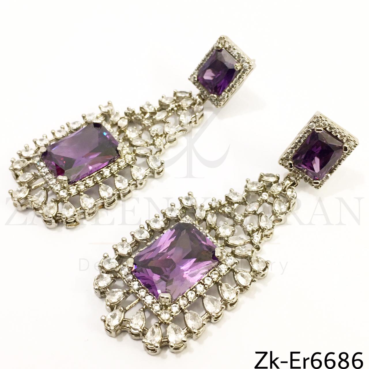 Amethyst Zirconian Earrings