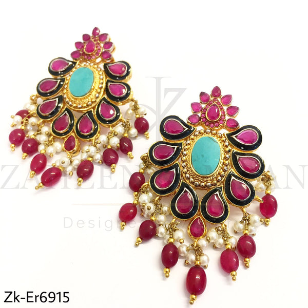 Ruby feroza earrings