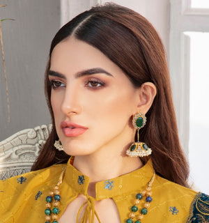 Emerald long Jhumkis