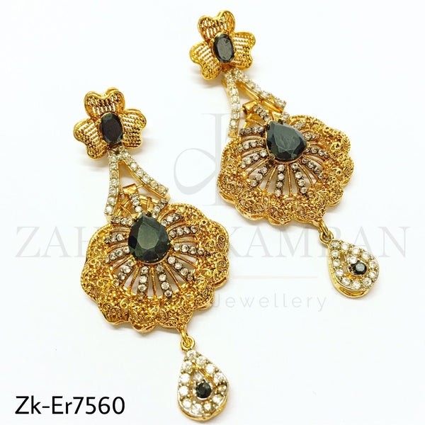 Agate golden earrings