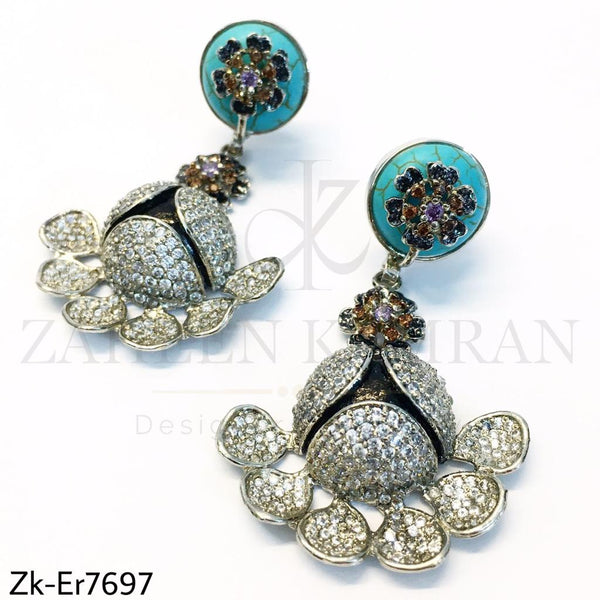 Mayil feroza earrings