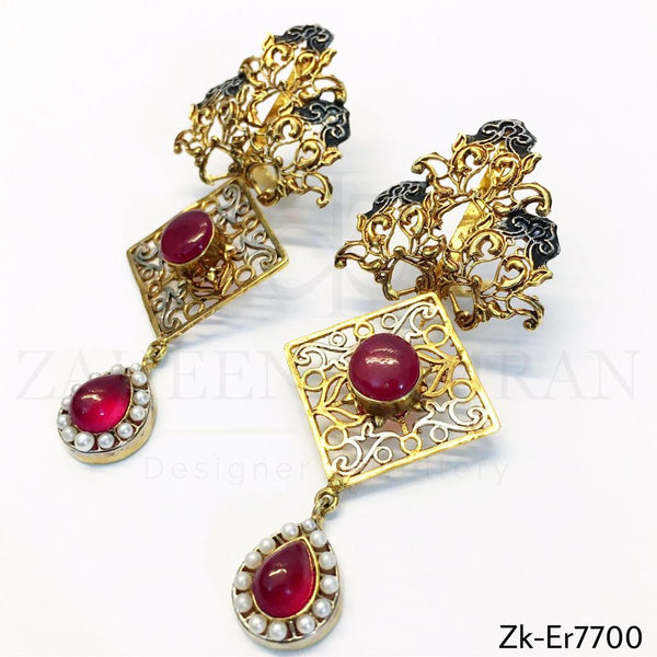 Sterling ruby earrings