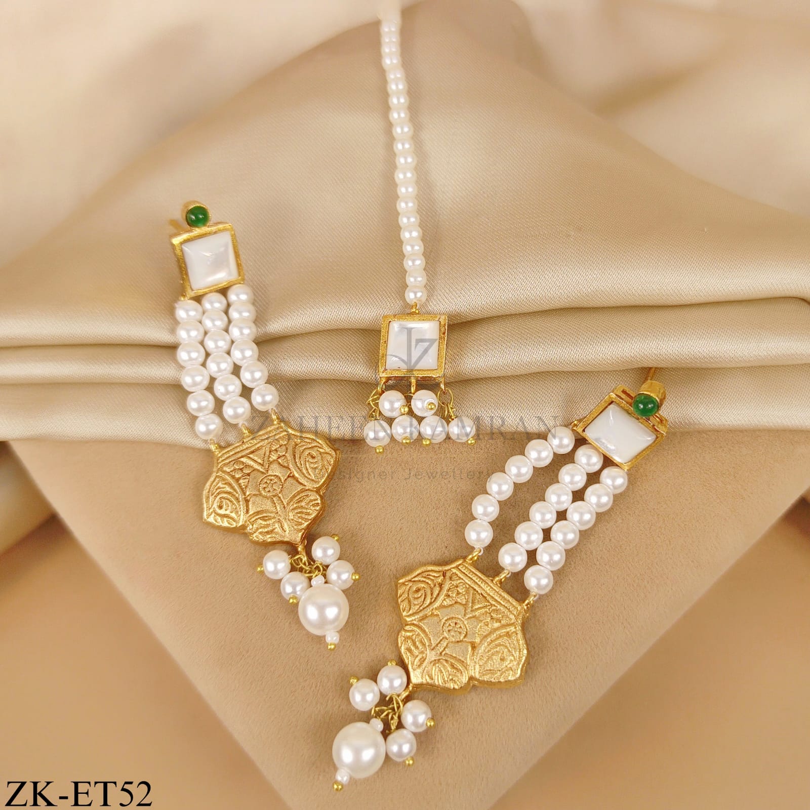 PEARLS EARRINGS AND TIKKA