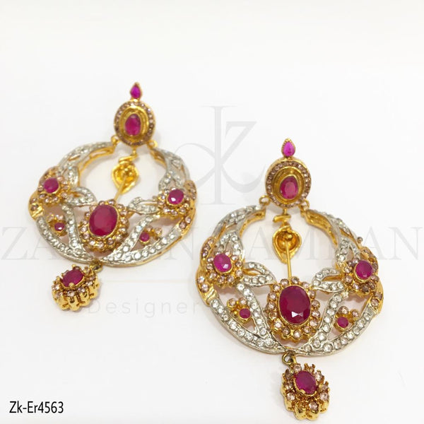 Chandbali Ruby Earrings