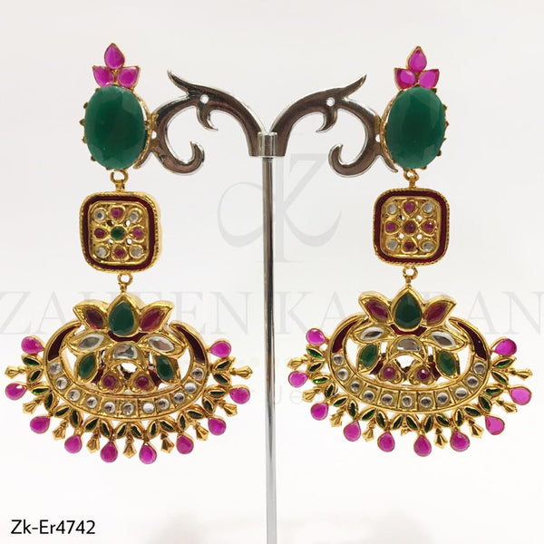 Magar Earrings with kundan