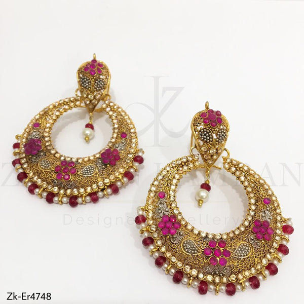 Ruby Champagne Circular Danglers