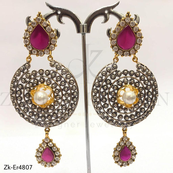 Ruby &Zircons Earrings