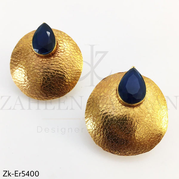 Sapphire textured earrings