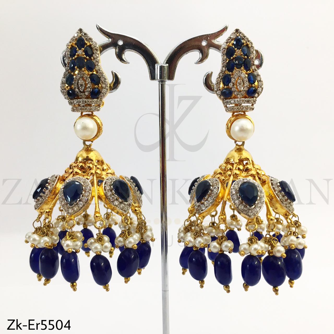 Sapphire gold Jhumki