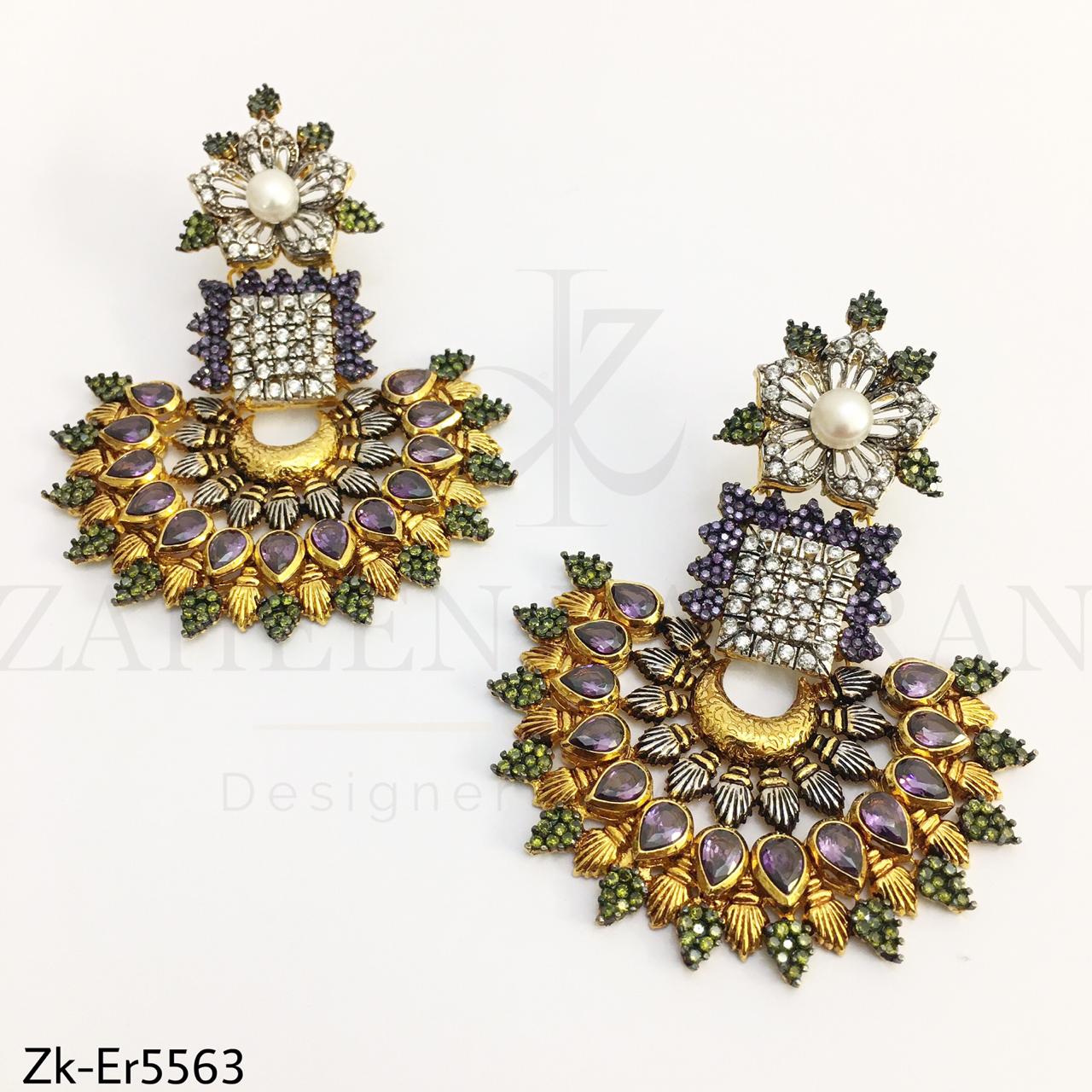 Antique floral Danglers