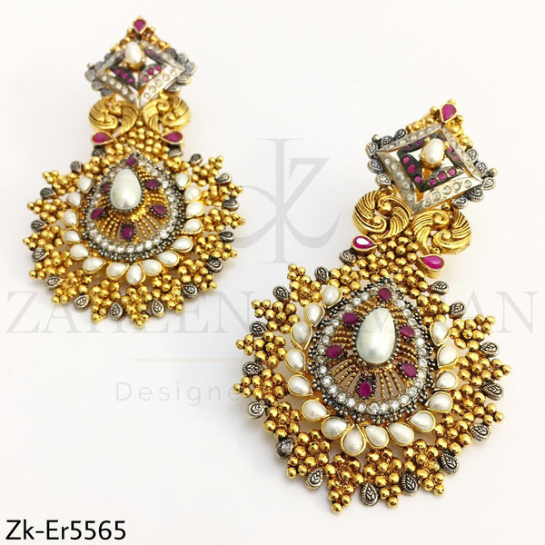 Royal gold Danglers