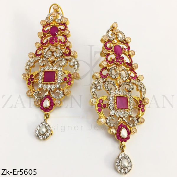 Ruby Zirconian Danglers