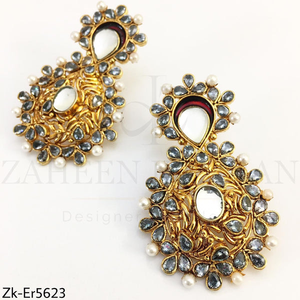 Smoked gold earrings