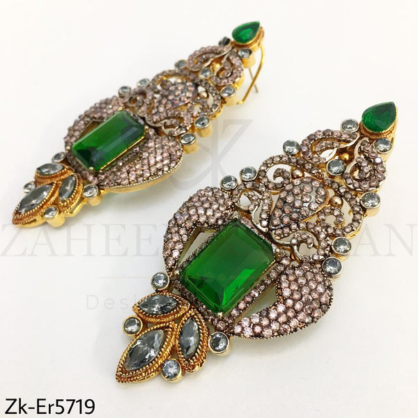 Antique emerald earrings