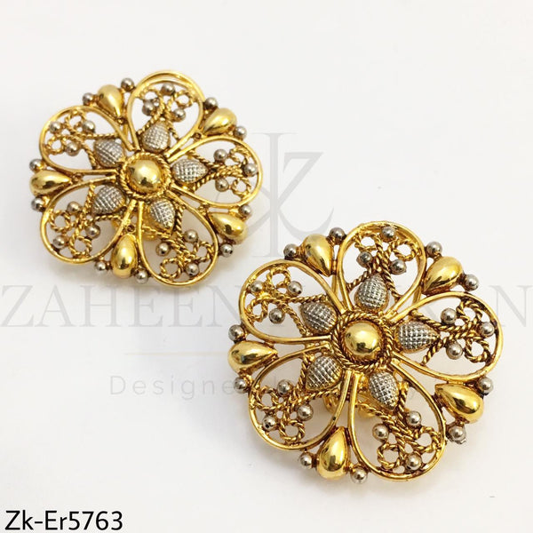 Floral golden ear candies