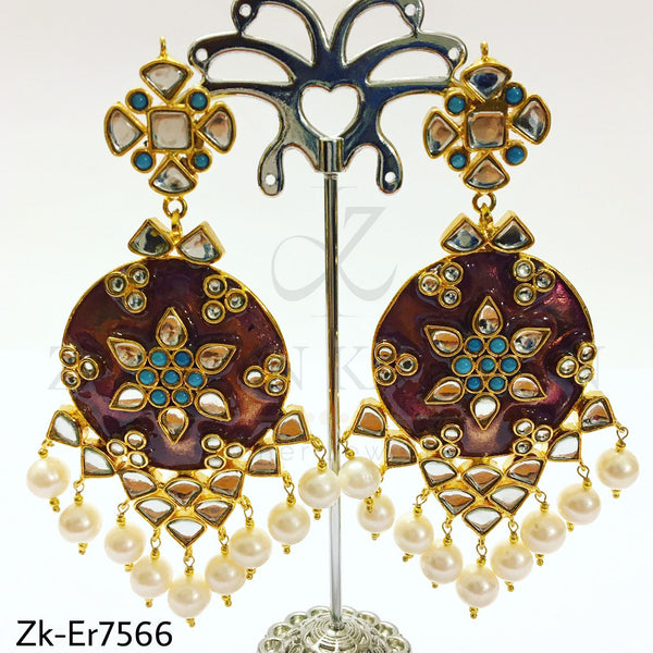 Meena kundan earrings