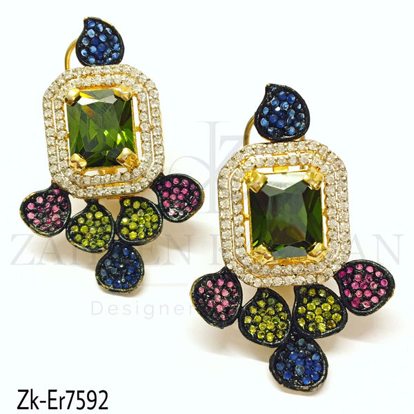 Stylish peridot earrings