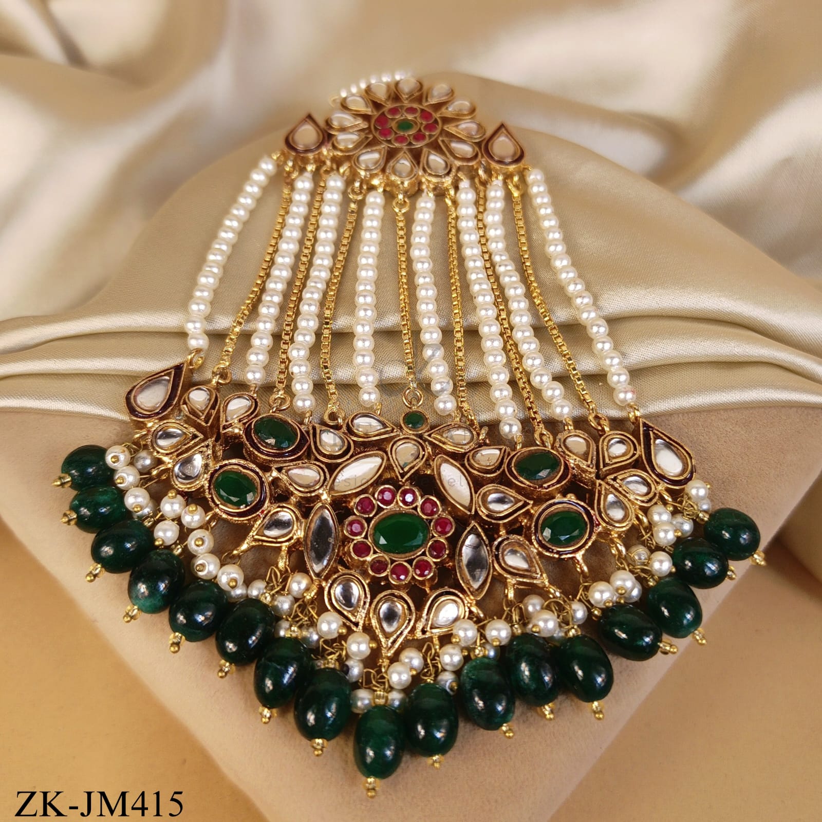 EMERALD FLORAL MOTIF JHUMMAR
