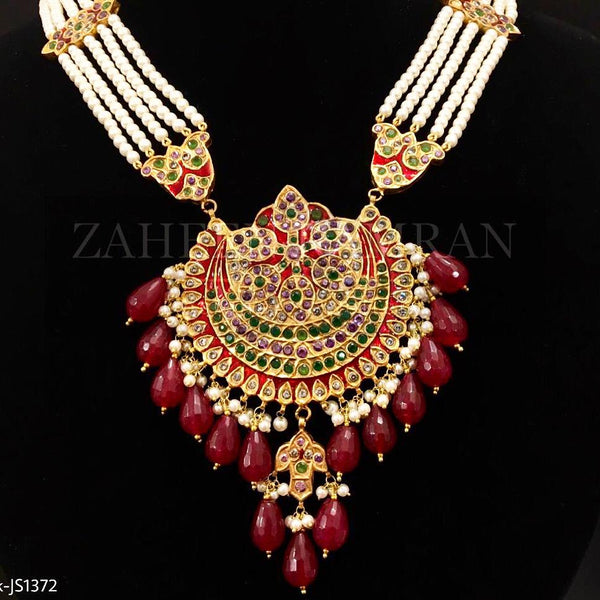 Gorgeous Meena Pendant Set