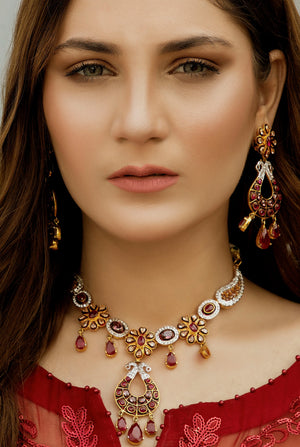 Oval and floral combo set