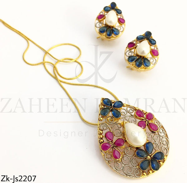 Floral Pendant Set