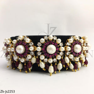 Ruby Pearls Choker Set