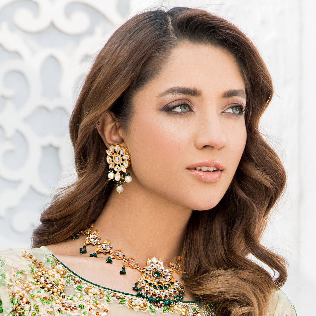 Kundan emerald set
