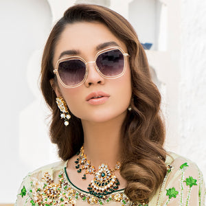 Kundan emerald set