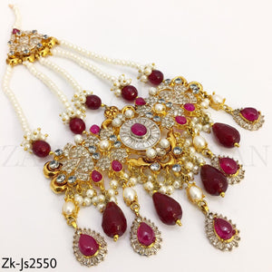 Ruby gold choker set
