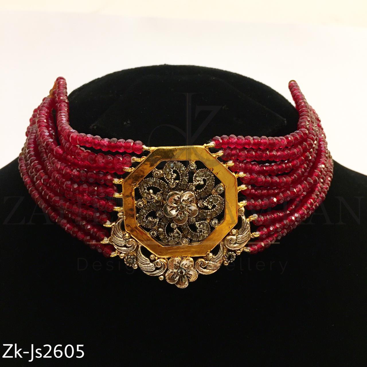 Antique ruby choker set
