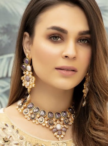 Champagne amethyst set