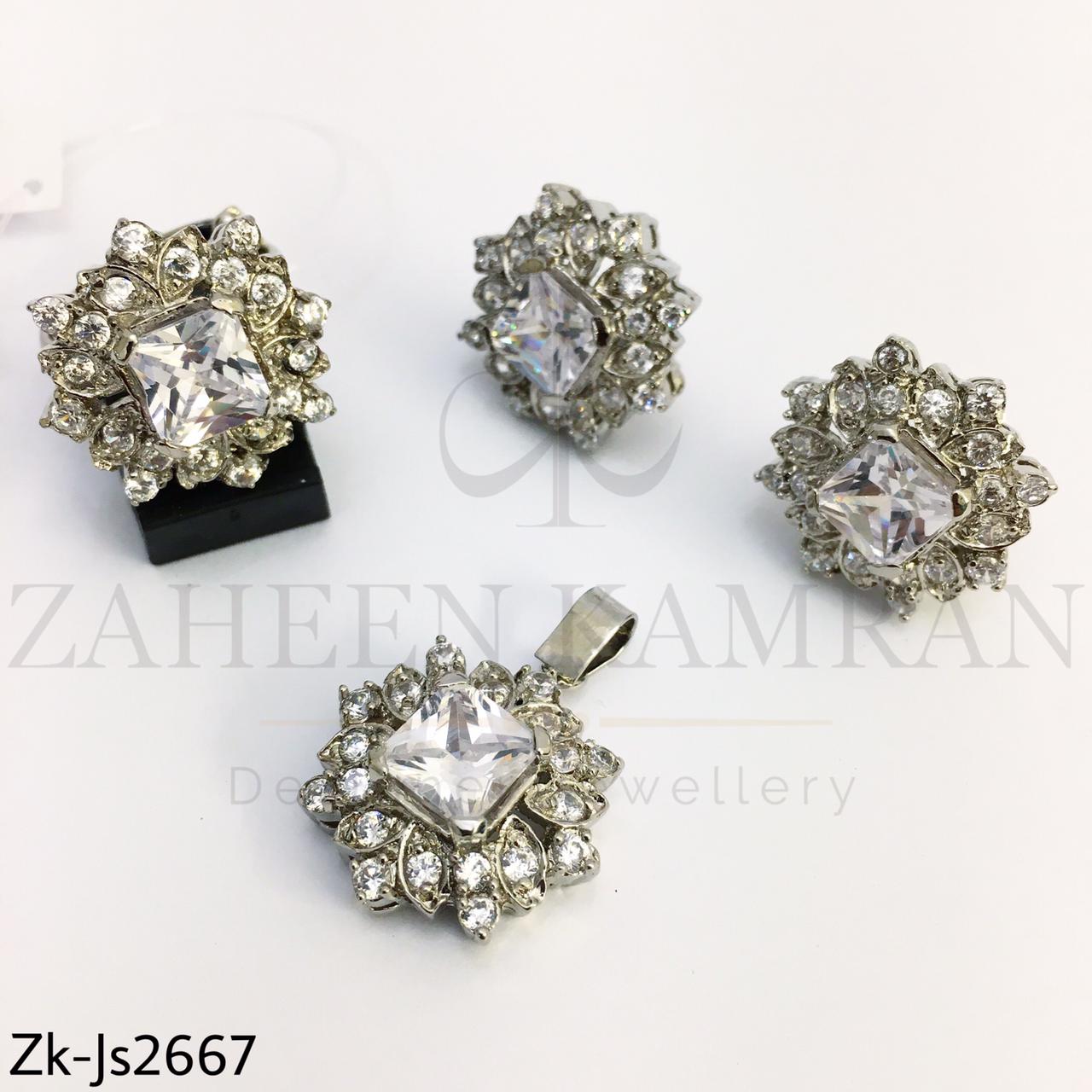 Silver pendant set