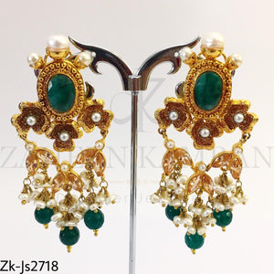 Emerald marbled choker set