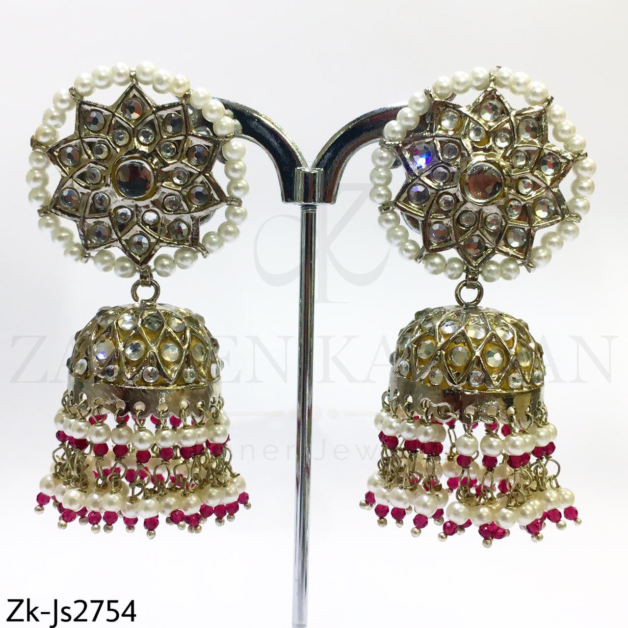 Silver kundan set