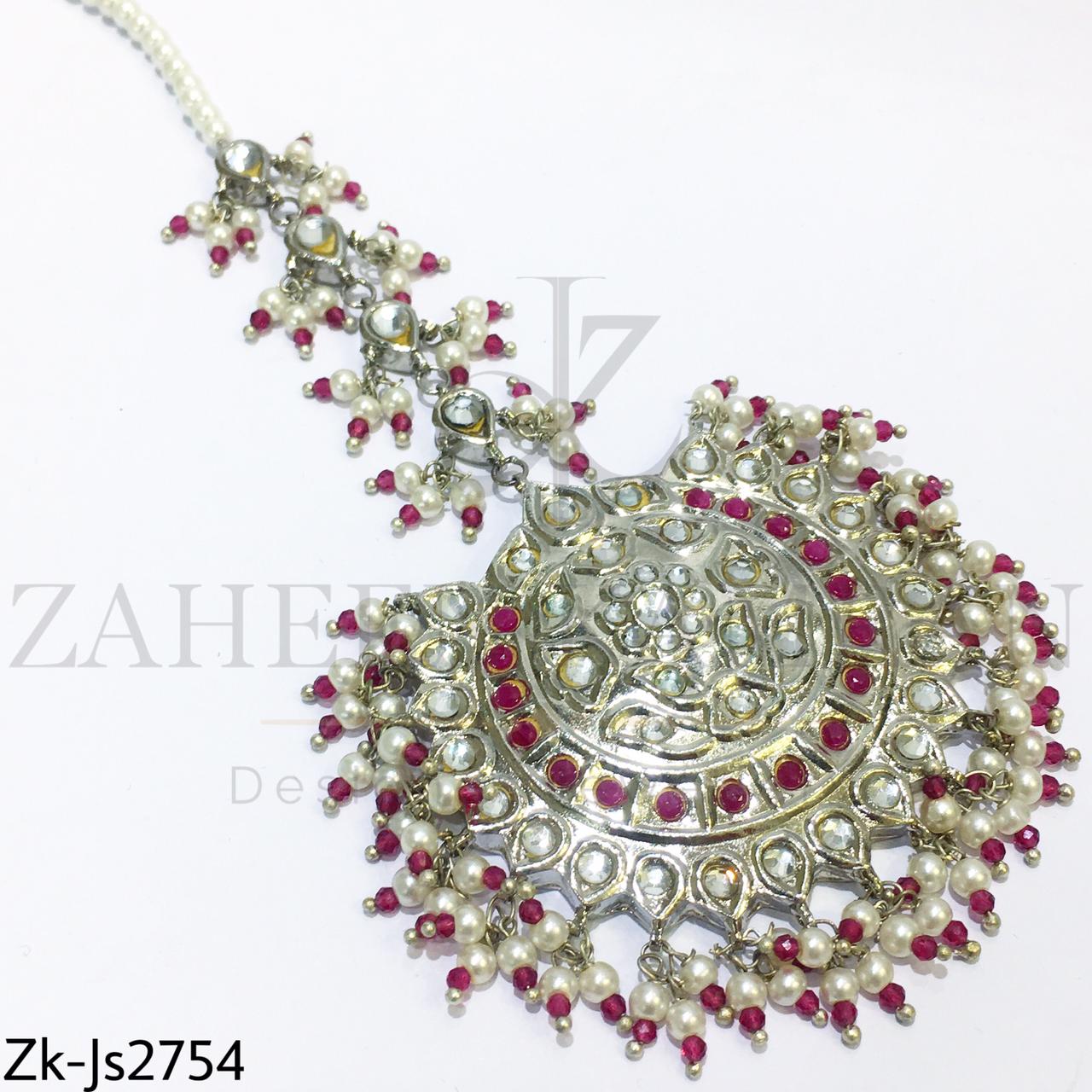 Silver kundan set