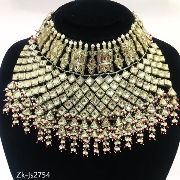 Silver kundan set