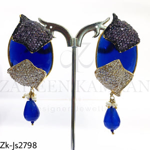 Sapphire blue choker set