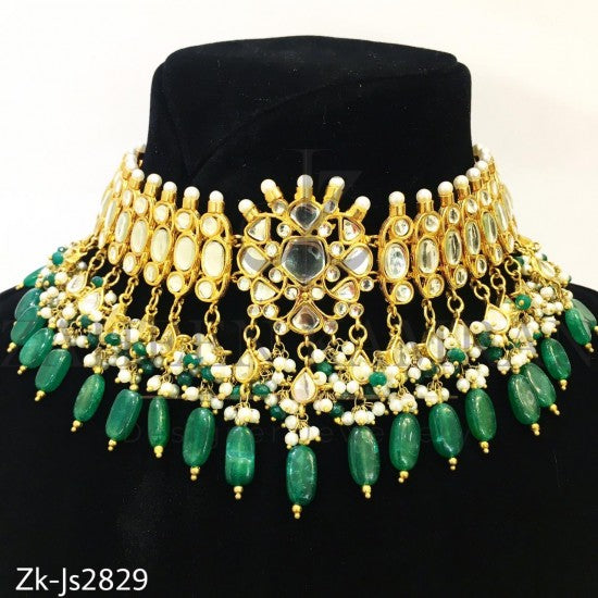 Kundan seesh choker set