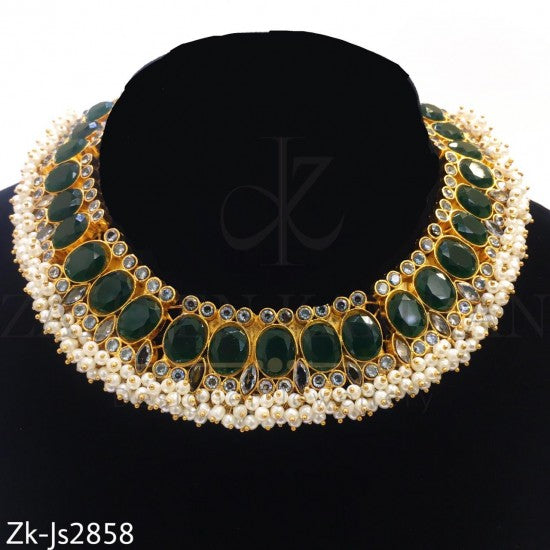 Kundan emerald set