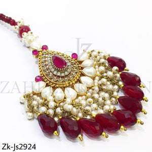Ruby pearls set