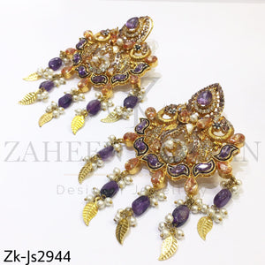 Amethyst long pendant mala