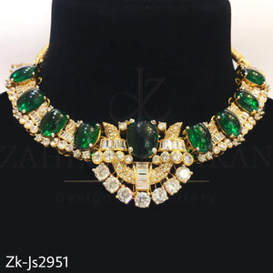 Emerald zirconian set