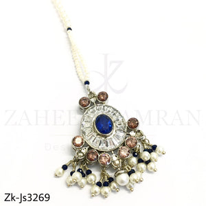 Zirconian Sapphire Choker Set