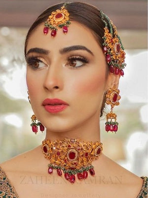 Champagne Ruby Choker Set