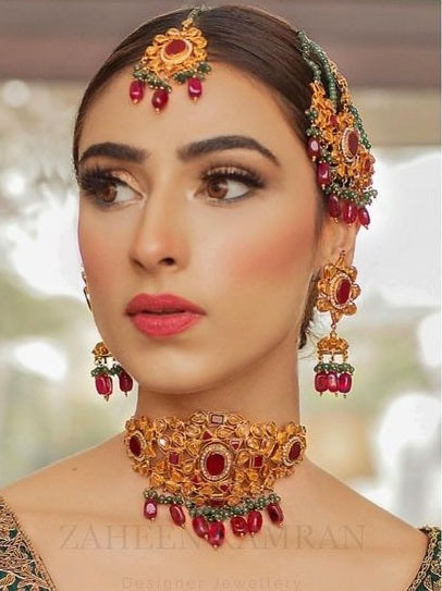 Champagne Ruby Choker Set