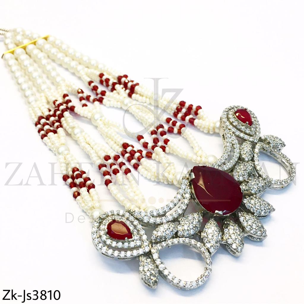 Luxury ruby silver set