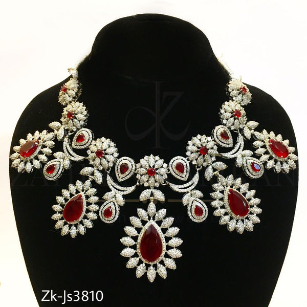 Luxury ruby silver set